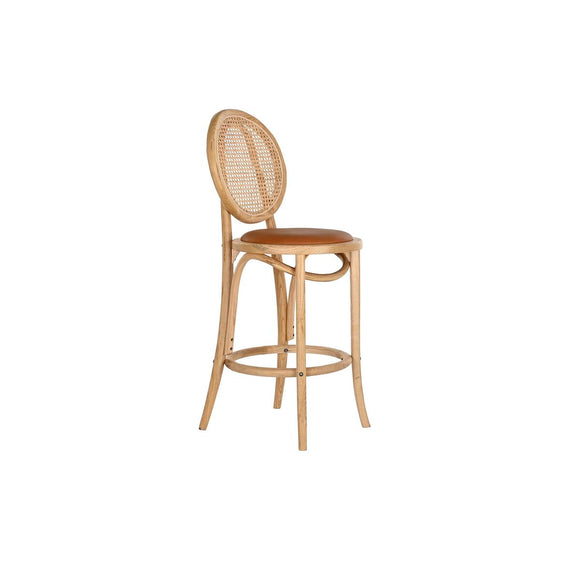 Stool DKD Home Decor Multicolour Natural Light brown 43 x 43 x 108 cm-0