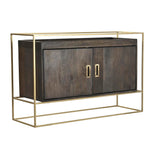 Sideboard DKD Home Decor Brown Metal Mango wood 122 x 38 x 76 cm-0