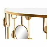 Set of 2 small tables DKD Home Decor Mirror Golden Metal (80 x 80 x 45 cm) (2 pcs)-1