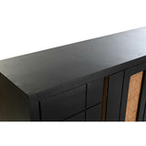 Sideboard DKD Home Decor Black Rattan Mango wood (160 x 40 x 90 cm)-7