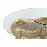 Side table DKD Home Decor Transparent Golden Resin Crystal 100 x 60,5 x 46 cm-3