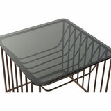Set of 2 small tables DKD Home Decor Black Copper 52 x 52 x 44 cm-1