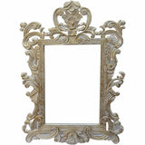 Wall mirror DKD Home Decor White Crystal Mango wood Neoclassical Stripped 90 x 3 x 135 cm-1
