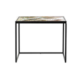 Set of 3 tables DKD Home Decor Crystal Black Golden Metal Green 60 x 40 x 50 cm-2