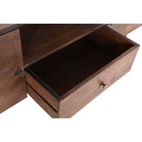 TV furniture DKD Home Decor Dark brown Metal Mango wood (130 x 45 x 60 cm)-4