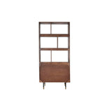 Shelves DKD Home Decor Black Golden Metal Dark brown Mango wood 4 Shelves (90 x 35 x 200 cm)