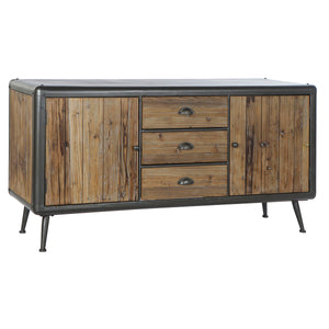 Sideboard DKD Home Decor 144 x 45 x 75 cm Fir Natural Metal Light grey-0