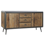 Sideboard DKD Home Decor 144 x 45 x 75 cm Fir Natural Metal Light grey-0