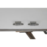 Sideboard DKD Home Decor Grey Golden Metal White Mango wood (152 x 43 x 84 cm)-4