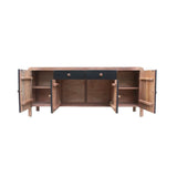 Sideboard DKD Home Decor 177 x 38 x 75 cm Natural Black Wood-7