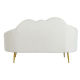 Sofa DKD Home Decor White Mustard Metal Clouds Scandi 155 x 75 x 92 cm-1
