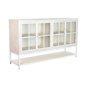 Sideboard DKD Home Decor 170 x 45 x 100 cm Metal White Mango wood-0