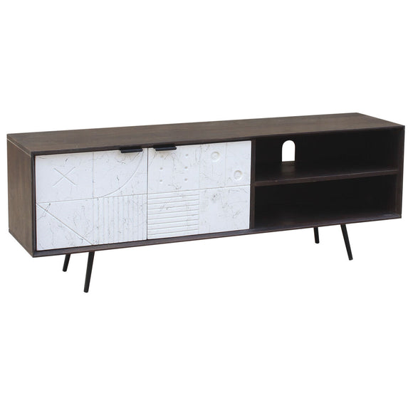 TV furniture DKD Home Decor Dark brown 140 x 35 x 50 cm Mango wood-0