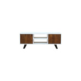 TV furniture DKD Home Decor White 135 x 35 x 40 cm Metal Mango wood-1