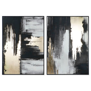 Painting DKD Home Decor Abstract Modern 100 x 4 x 140 cm (2 Units)-0