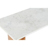 Side table Home ESPRIT White Brown Marble Mango wood 120 x 38 x 77 cm-7