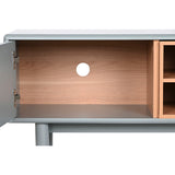TV furniture Home ESPRIT Blue Grey polypropylene MDF Wood 140 x 40 x 55 cm-1