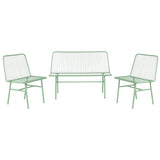 Table Set with 3 Armchairs Home ESPRIT Mint Metal 115 x 53 x 83 cm-1