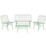 Table Set with 3 Armchairs Home ESPRIT Mint Metal 115 x 53 x 83 cm-0