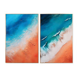 Painting Home ESPRIT Modern Beach 80 x 3 x 120 cm (2 Units)-0