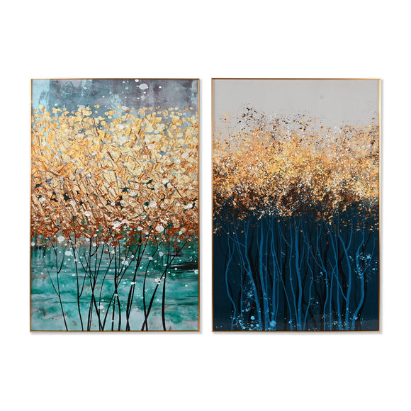 Painting Home ESPRIT Trees Modern 80 x 3 x 120 cm (2 Units)-0