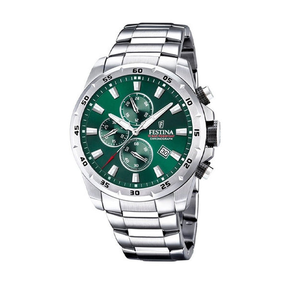 Men's Watch Festina F20463/3 Green Silver-0