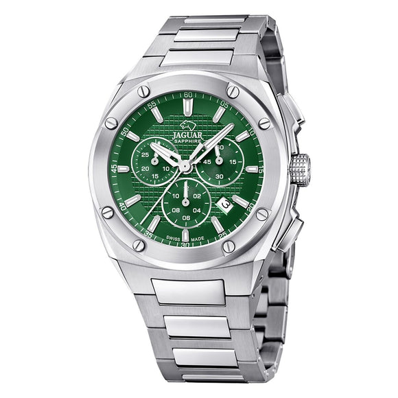 Men's Watch Jaguar J805/C Green Silver-0
