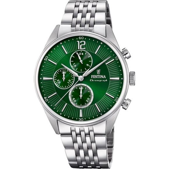 Men's Watch Festina F20285/8 Green Silver-0