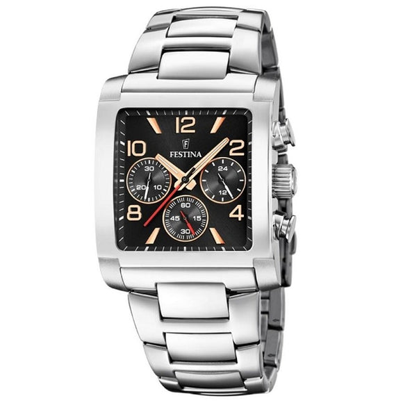 Men's Watch Festina F20652/4 Black Silver-0