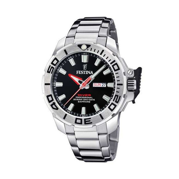 Men's Watch Festina F20665/4 Black Silver (Ø 34 mm)-0