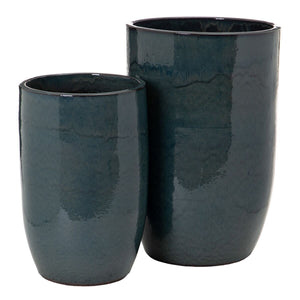 Vase 52 x 52 x 80 cm Ceramic Blue (2 Units)-0