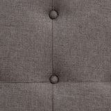 Pouffe 63 x 63 x 41 cm Synthetic Fabric Metal Dark grey