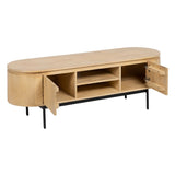 TV furniture MONTMARTRE 140 x 40 x 48 cm Natural Black Wood Iron-1