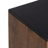 Nightstand ABNER Brown Black Iron Mango wood 40 x 40 x 50 cm-7