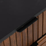 Nightstand ABNER Brown Black Iron Mango wood 40 x 40 x 50 cm-4