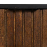 Nightstand ABNER Brown Black Iron Mango wood 40 x 40 x 50 cm-2