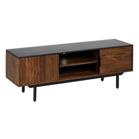 TV furniture ABNER Brown Black Iron Mango wood 140 x 40 x 50 cm-0