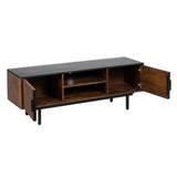 TV furniture ABNER Brown Black Iron Mango wood 140 x 40 x 50 cm-8