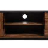 TV furniture ABNER Brown Black Iron Mango wood 140 x 40 x 50 cm-6