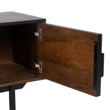TV furniture ABNER Brown Black Iron Mango wood 140 x 40 x 50 cm-2