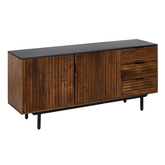 Sideboard ABNER Brown Black 160 x 40 x 75 cm-0