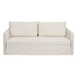 Sofa Beige Polyester Linen 210 x 93 x 95 cm-7