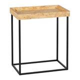 Set of 3 tables Black Natural Iron MDF Wood 57,5 x 37,5 x 67,5 cm (3 Units)-1
