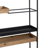 Shelves Brown Black Wood Iron 85 x 26 x 130 cm-6