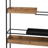 Shelves Brown Black Wood Iron 85 x 26 x 130 cm-5