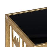 Set of 2 tables Black Golden Iron 100 x 30 x 80 cm (2 Units)-5