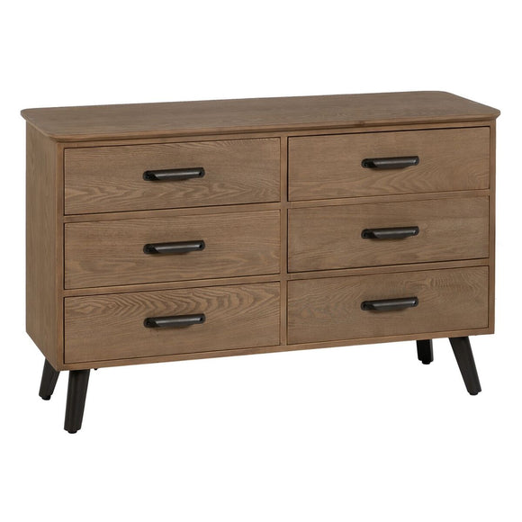 Sideboard PAUL Black Natural 120 x 41 x 77 cm-0