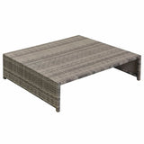 vidaXL Patio Lounge Set 15 Pieces Poly Rattan Gray