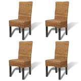 vidaXL 2/4/6x Solid Mango Wood Dining Chair Abaca Dining Room Kitchen Chairs