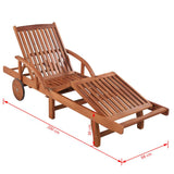 vidaXL Sun Loungers 2 pcs with Table Solid Acacia Wood